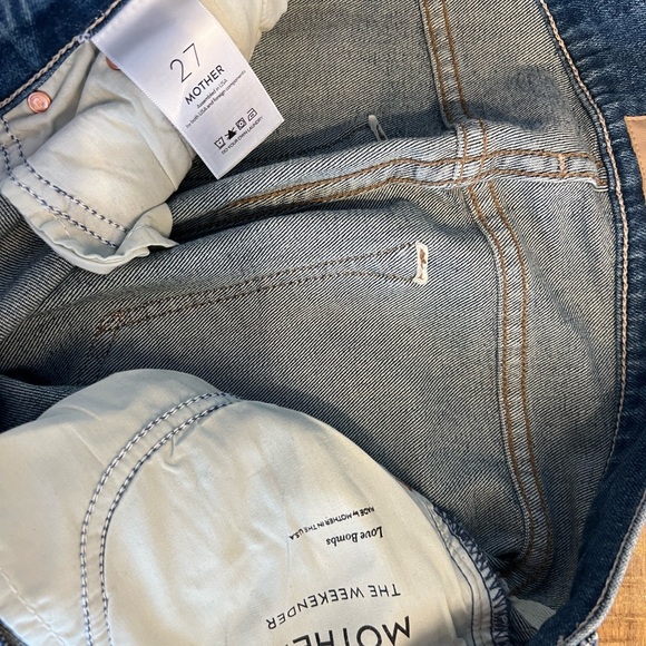 MOTHER Blue Flare Wide Leg Jeans - Picture 4 of 4